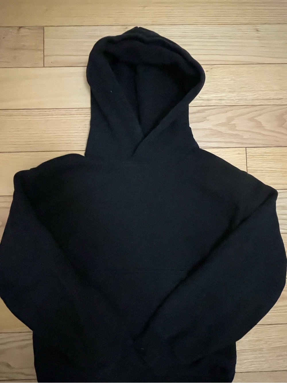 Aritzia Black Crewneck Hoodie Sweater - Minimal Pullover
